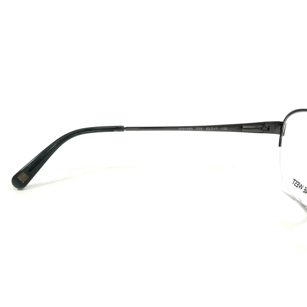 Nine West Eyeglasses Frames NW106 035 Gunmetal Gray Oval Half Rim 52-17-135